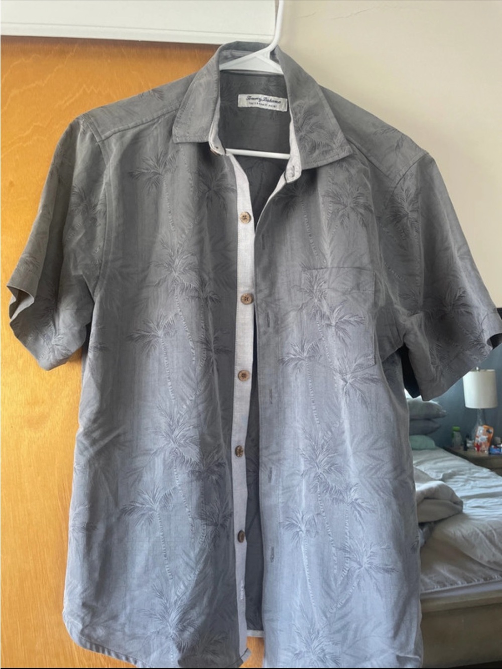 Men’s tommy  Bahama grey button down shirt